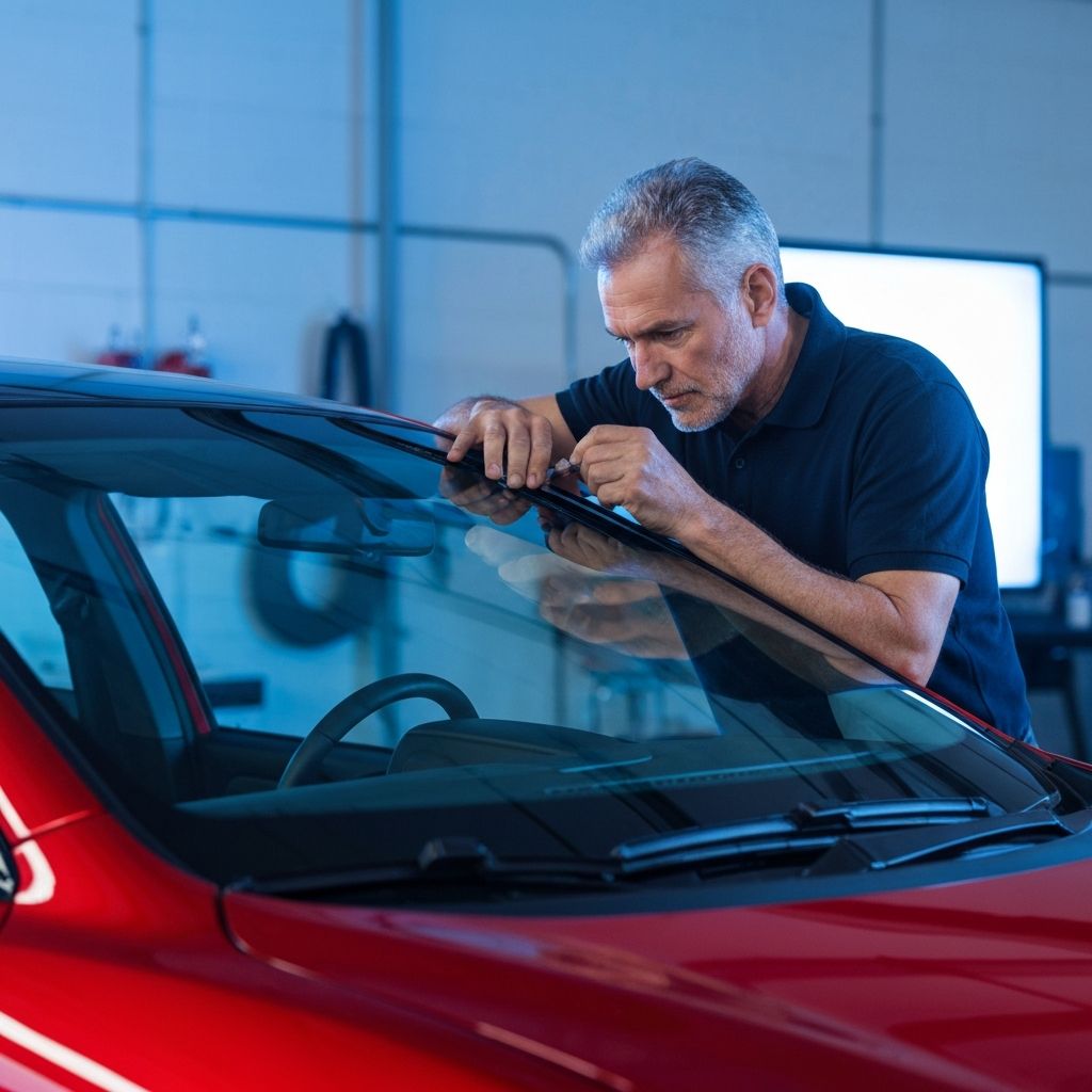 Professional windshield installation